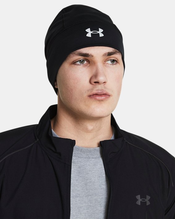Men's UA Storm Launch Beanie in Black image number 1